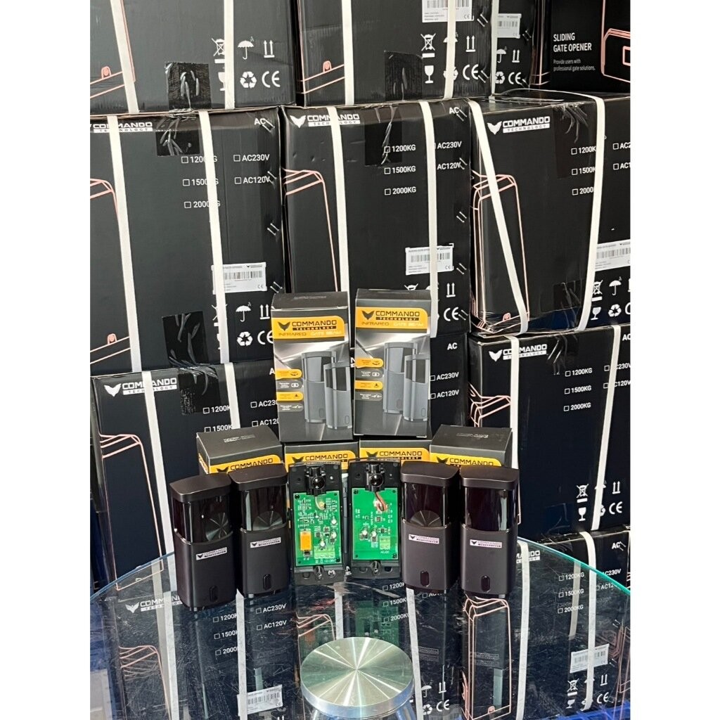 เซ็นเซอร์กันหนีบแบบเดินสาย Commando จับระยะได้ไกลสูงสุด 15 เมตร สำหรับมอเตอร์ประตูรีโมท