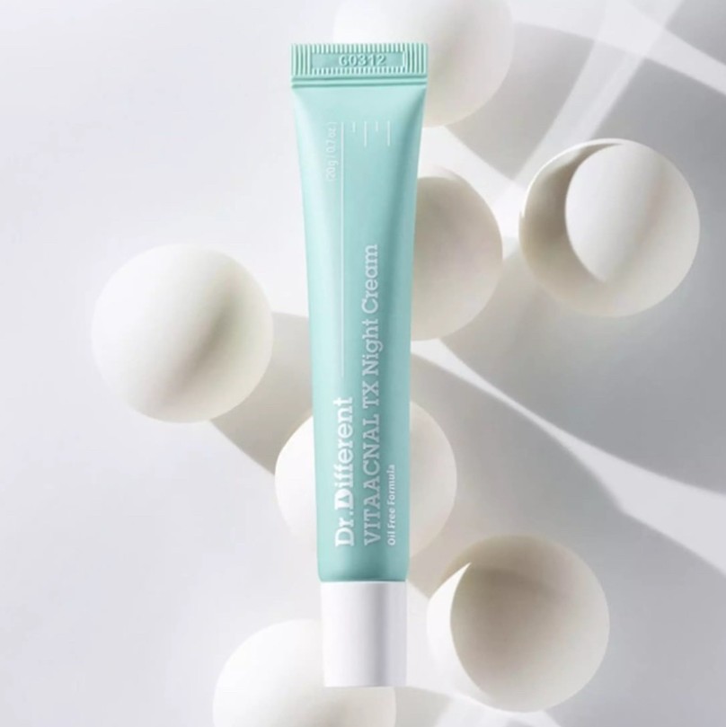 DR.DIFFERENT VITAACNAL TX NIGHT CREAM 20g. ครีมบำรุงกลางคืน สูตรเข้มข้น