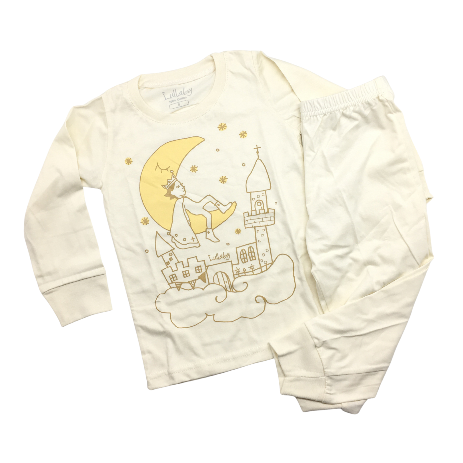ชุดนอนเด็กเล็ก ผ้านุ่ม สีครีม รุ่น Lullaby NTK1002 NUTT Kids สำหรับวัย 1–5 ขวบ