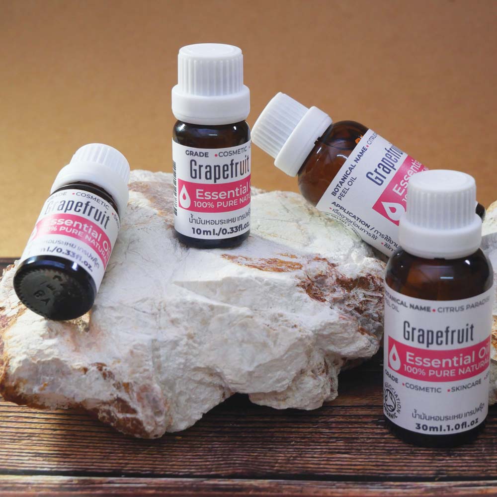 นํ้ามันหอมระเหย เกรปฟรุ๊ต เอสเซ็นเชียลออยล์ Graperfruit Essential Oil 10-30ml