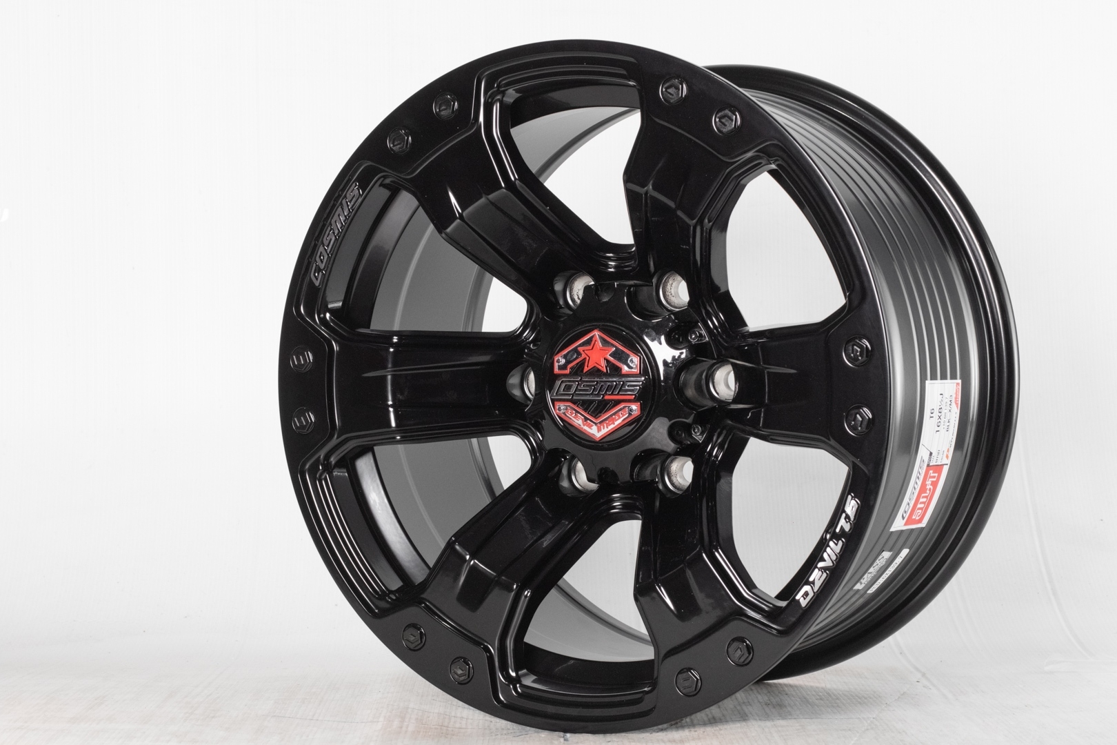 แม็กซ์ DEVIL-T6(YA9988) 16X8.5 6X139.7 ET10 CB.106 BLK-X/M3 (สีดำด้านทั้งวงCNCตัวหนังสือ)