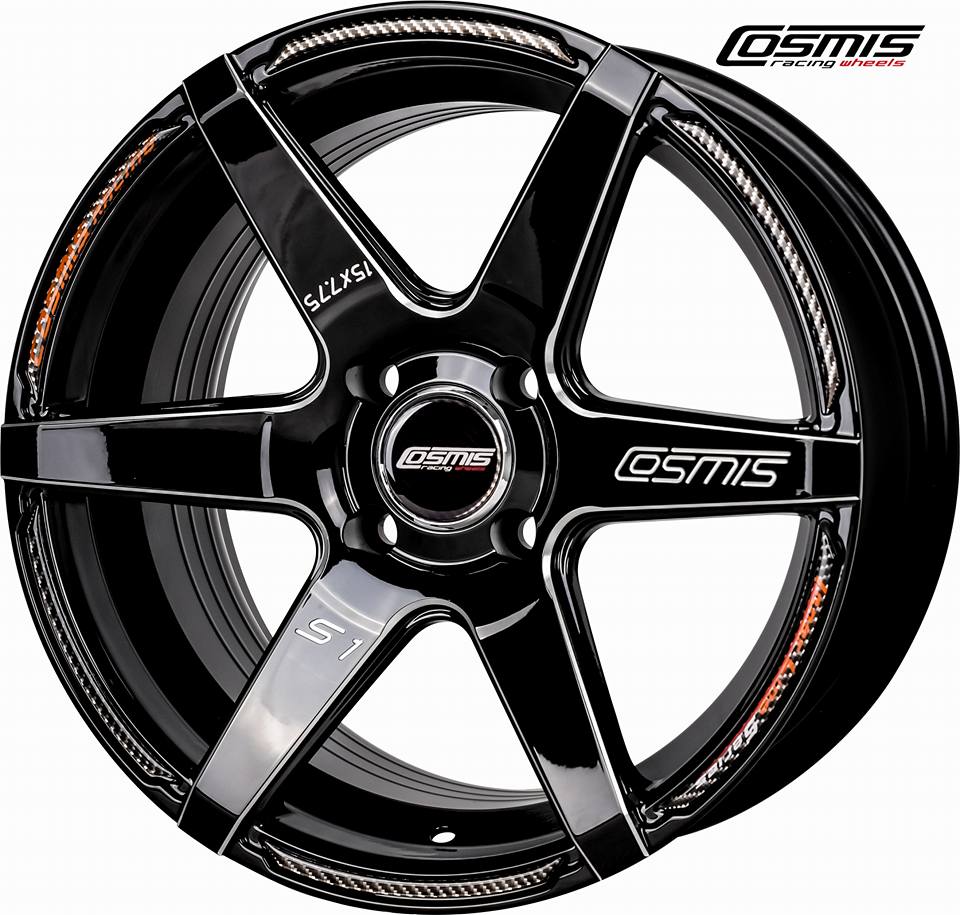 ล้อแม็กซ์ COSMIS INNERLINE.S1 (9929) 17X7.5 4X100 ET28 CB.73.1 BLK-W-XZ (สีดำเงาCNCข้างก้าน+ตัวหนังสือ)