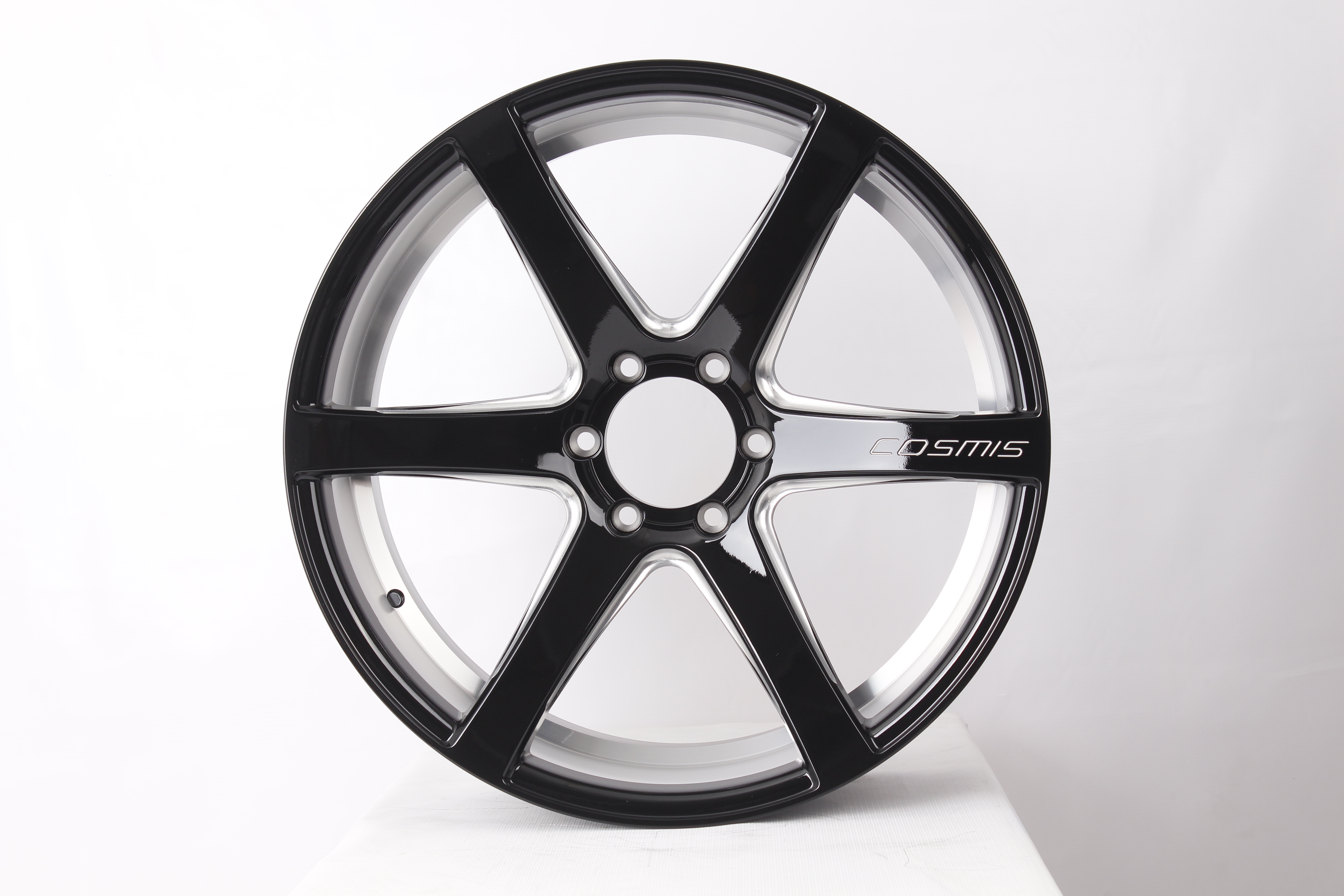 แม็กซ์ BLACKRACE-6F(3717) 20x9.0 6x139.7 ET20 CB.106 BLK-S-XZ (สีดำเงา CNC ข้างก้าน+ตัวหนังสือ)