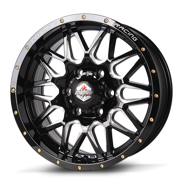 แม็กซ์ CORZA(D2734) 15X8.0 6X139.7 ET10 CB.106 BLK-W-XZ (สีดำCNCข้างก้าน+ตัวหนังสือ)