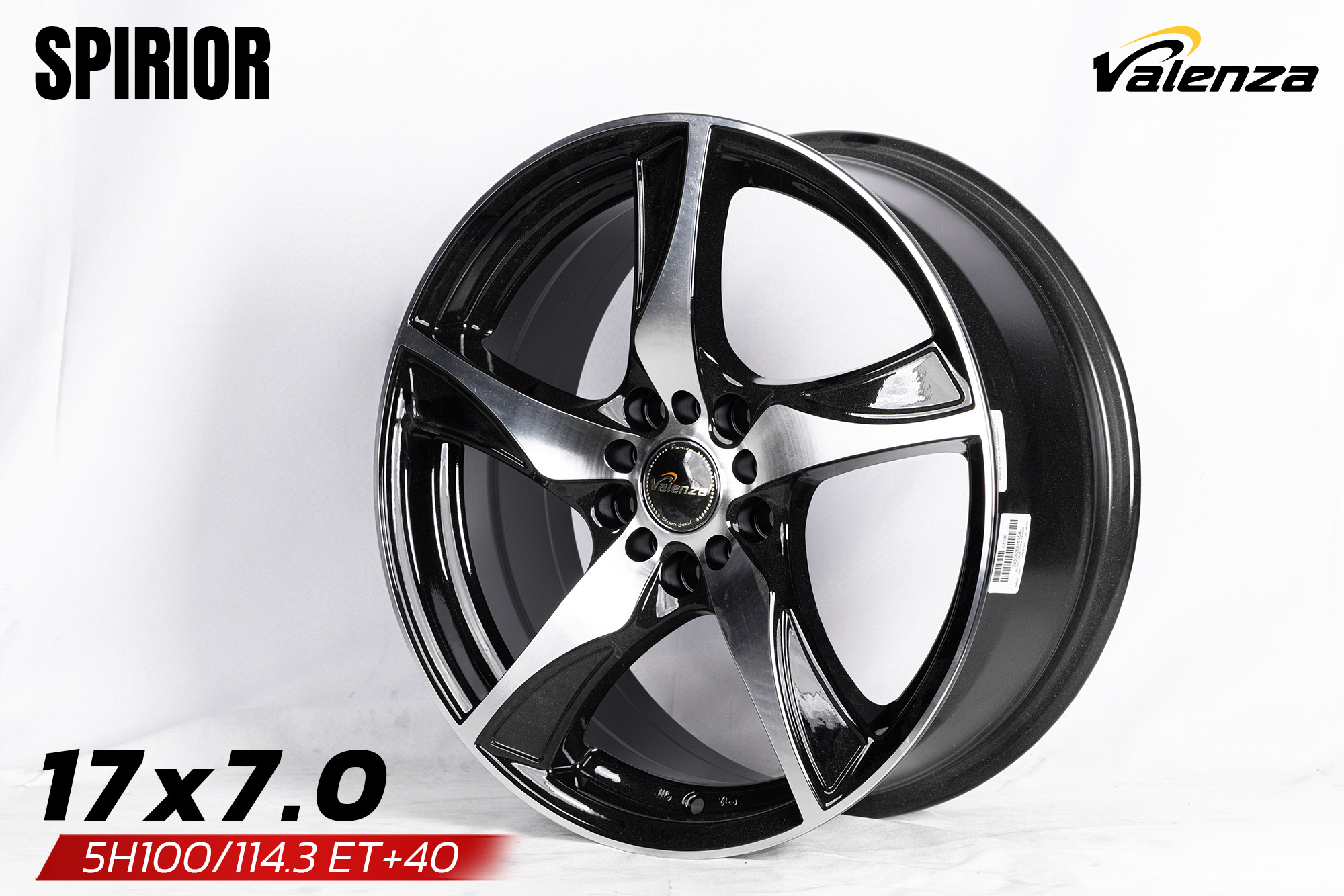 แม็กซ์ SPIRIOR(3138) 17X7.0 10x100/114.3 ET40 CB.73.1 BP (สีหน้าเงาร่องดำ)