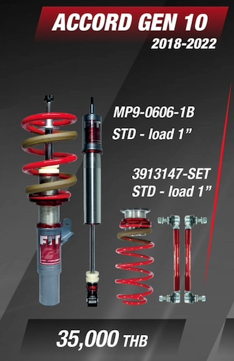 โช๊คอัพ PROFENDER FIT Z HONDA ACCORD GEN 10 Y2018-Y2022 MP9-0606-1B STD-Load 1"