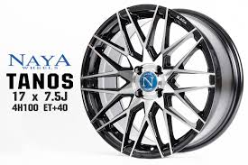 ล้อแม็กซ์ NAYA TANOS (D2790) 17X7.5 4X100 ET40 CB.73.1 B-PT-XZ (สีหน้าเงาร่องดำCNCตัวหนังสือ)