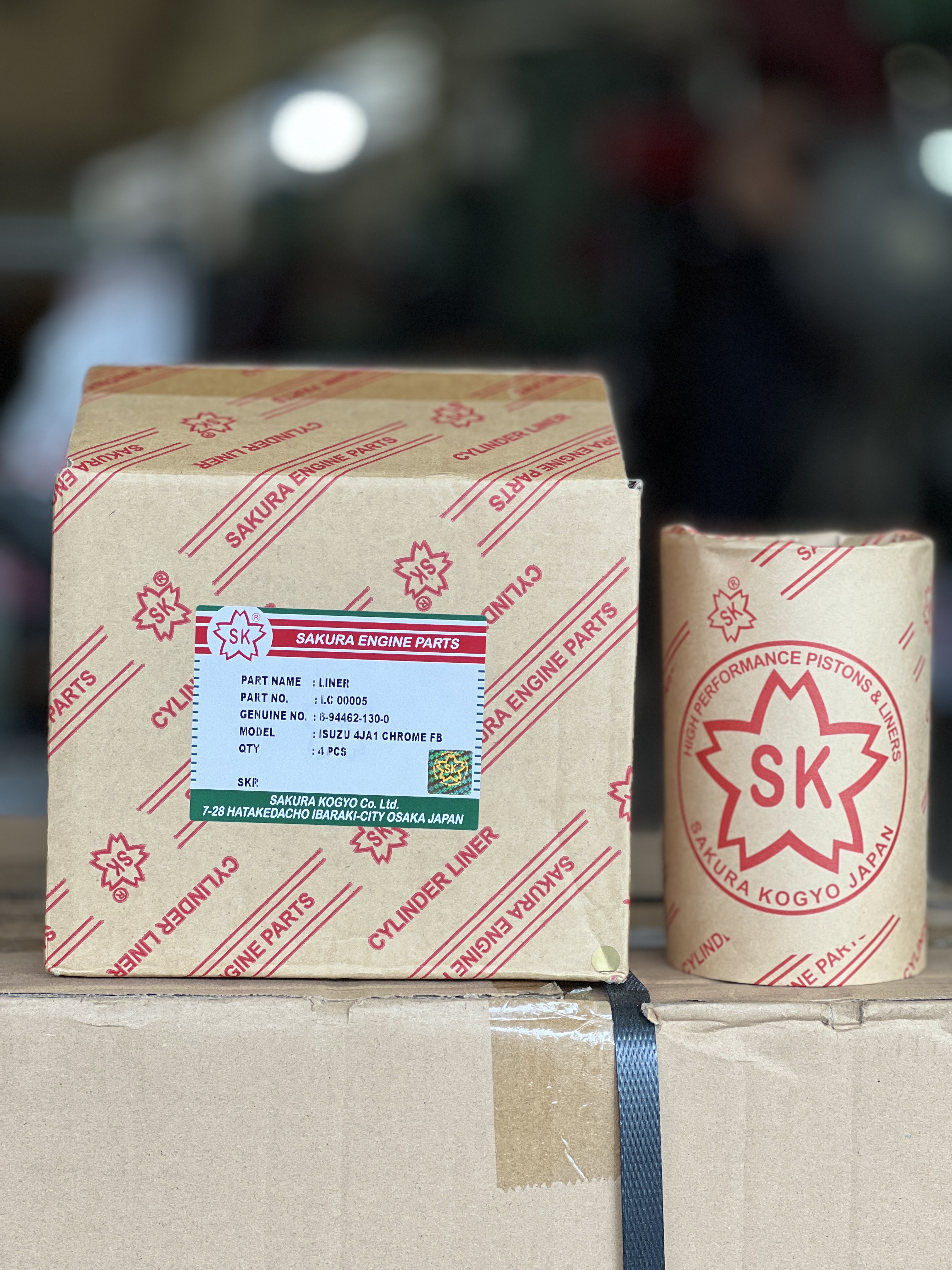 ปลอกสูบ ISUZU 4JA1 TFR 1ชุด4ลูก SAKURA