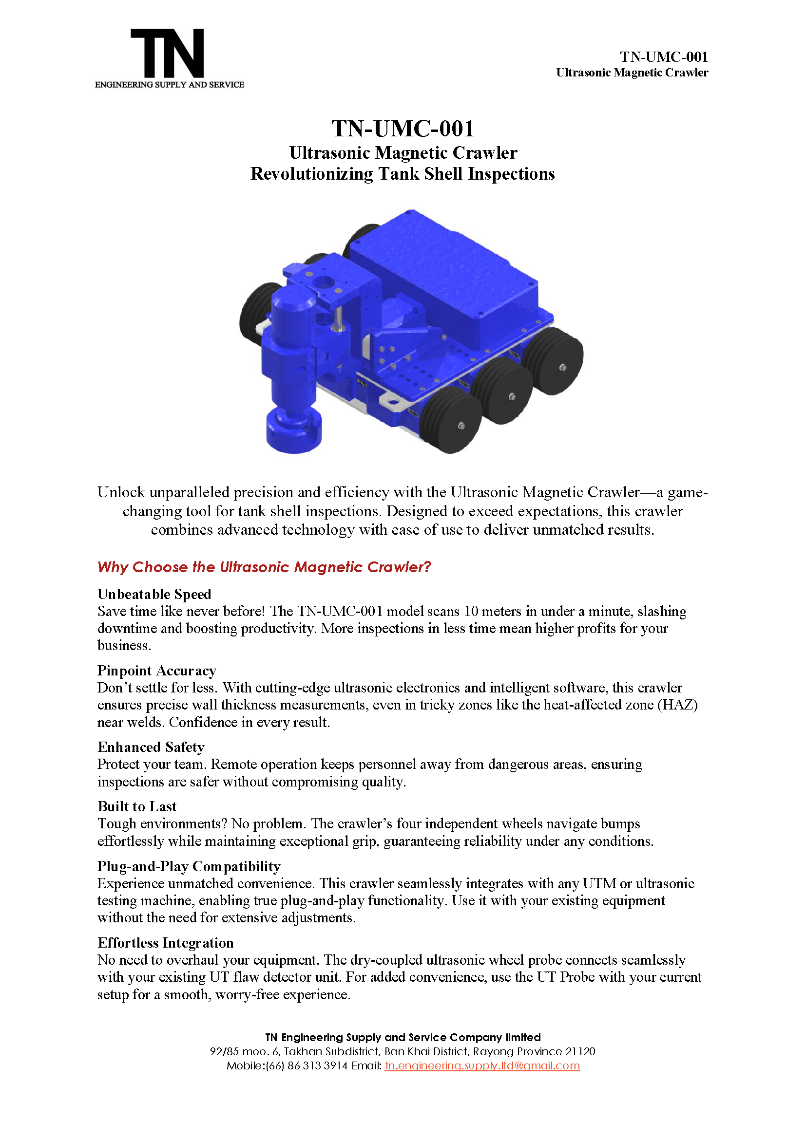 Ultrasonic Magnetic Crawler