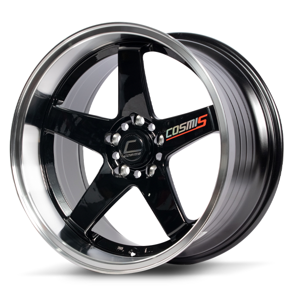 ล้อแม๊กซ์ COSMIS RS3 (YA9949) 18X10.5 5X114.3 ET15 CB.73.1 B-LP+PLATE (สีดำ+ขอบเงา+เพลท)