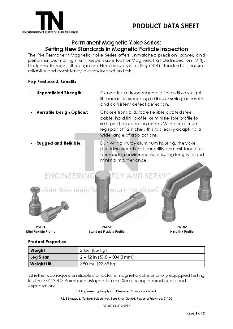 The PM-5O Permanent magnetic yoke