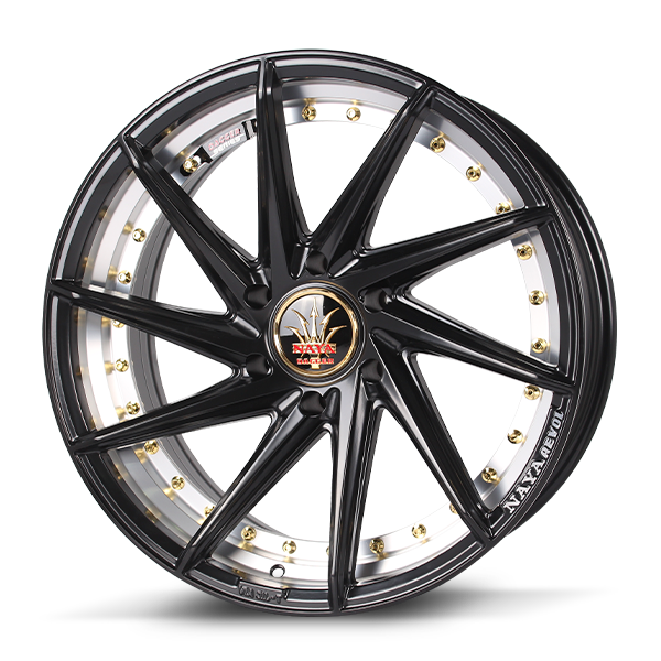 แม็กซ์ REVOL((9927) 20X9.0 6X139.7 ET10 CB.106 ((N))BLK-X/M5 (สีดำด้านCNCท้องล้อ+ตัวหนังสือ)