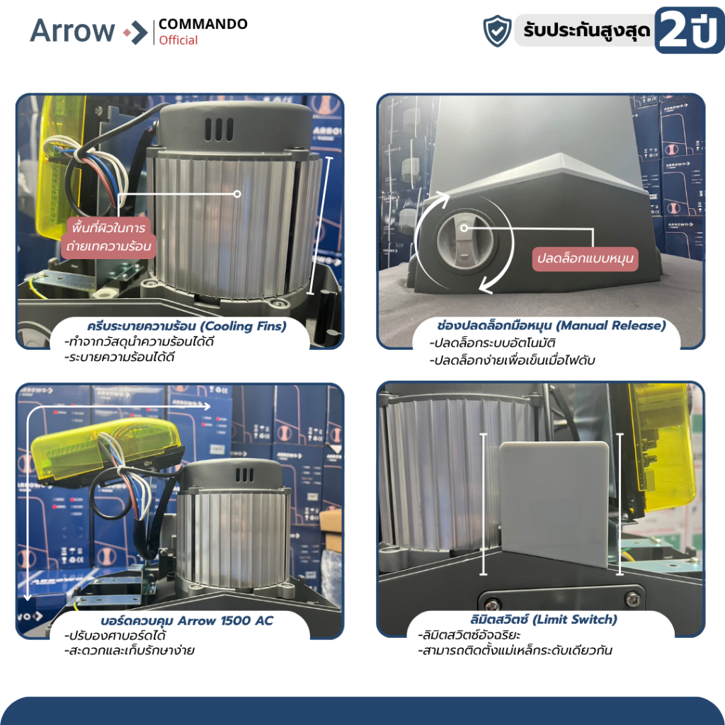 มอเตอร์ประตูรีโมท Arrow รุ่น Eco 1500AC รับประกันมอเตอร์2ปี ลดพิเศษต้อนรับครึ่งปี ของมีจำนวนจำกัด!!!
