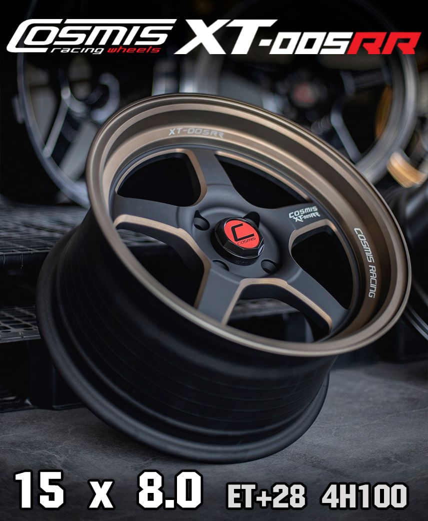 COSMIS XT-005RR 15X8.0 4H100 ET+28 (สีดำด้านแลคชาด้าน)