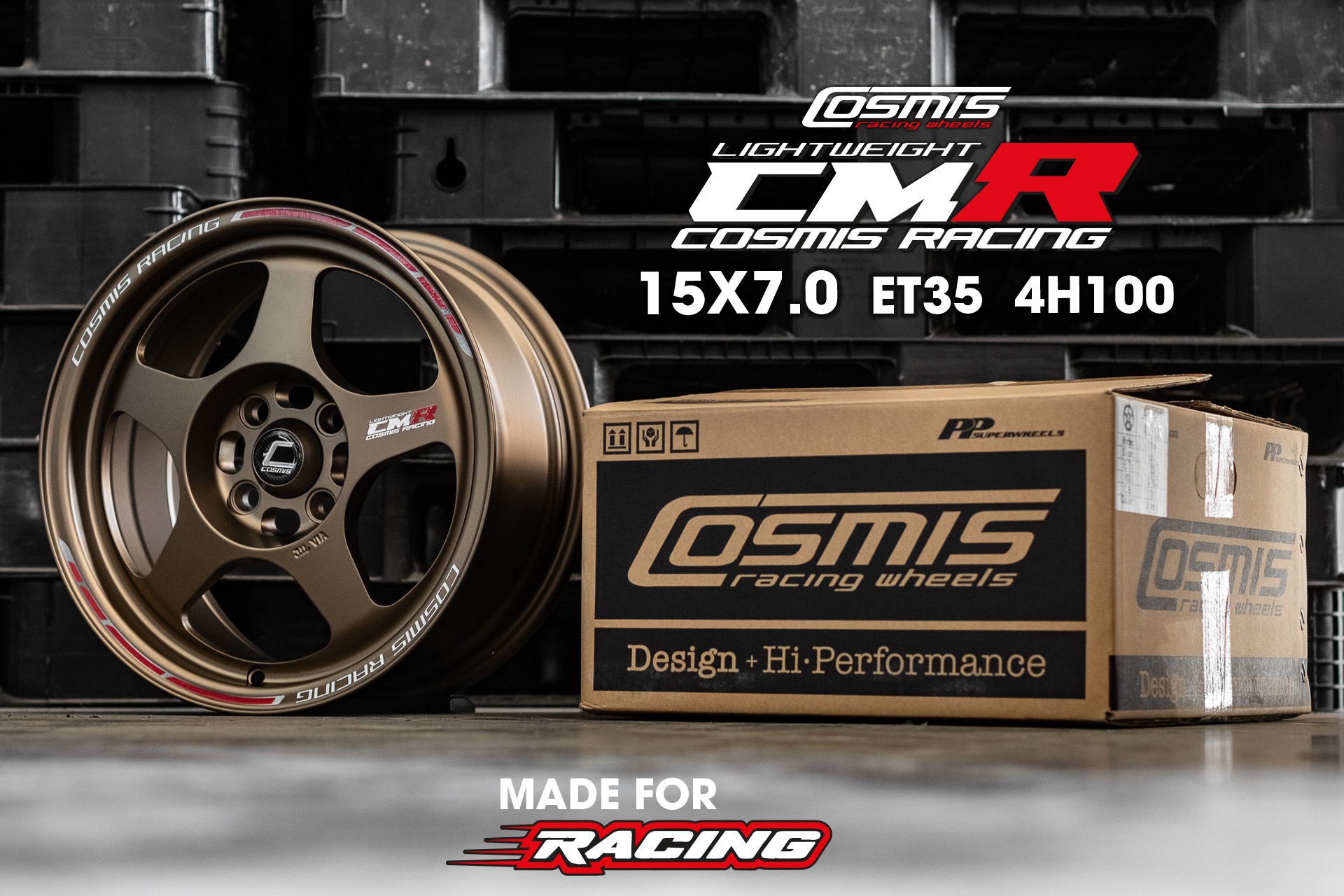 COSMIS LIGHTWEIGHT CMR 15X7.0 4H100 ET35 (สีน้ำตาล)