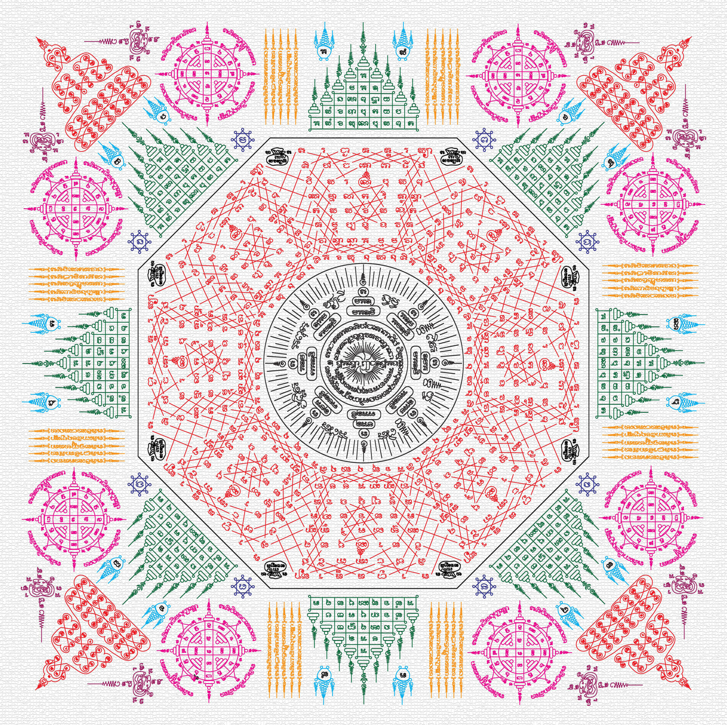 Diamond Magic "The Mystique of Diamonds" ยันต์เกราะเพชร 16 นิ้ว (ไม่มีกรอบ)