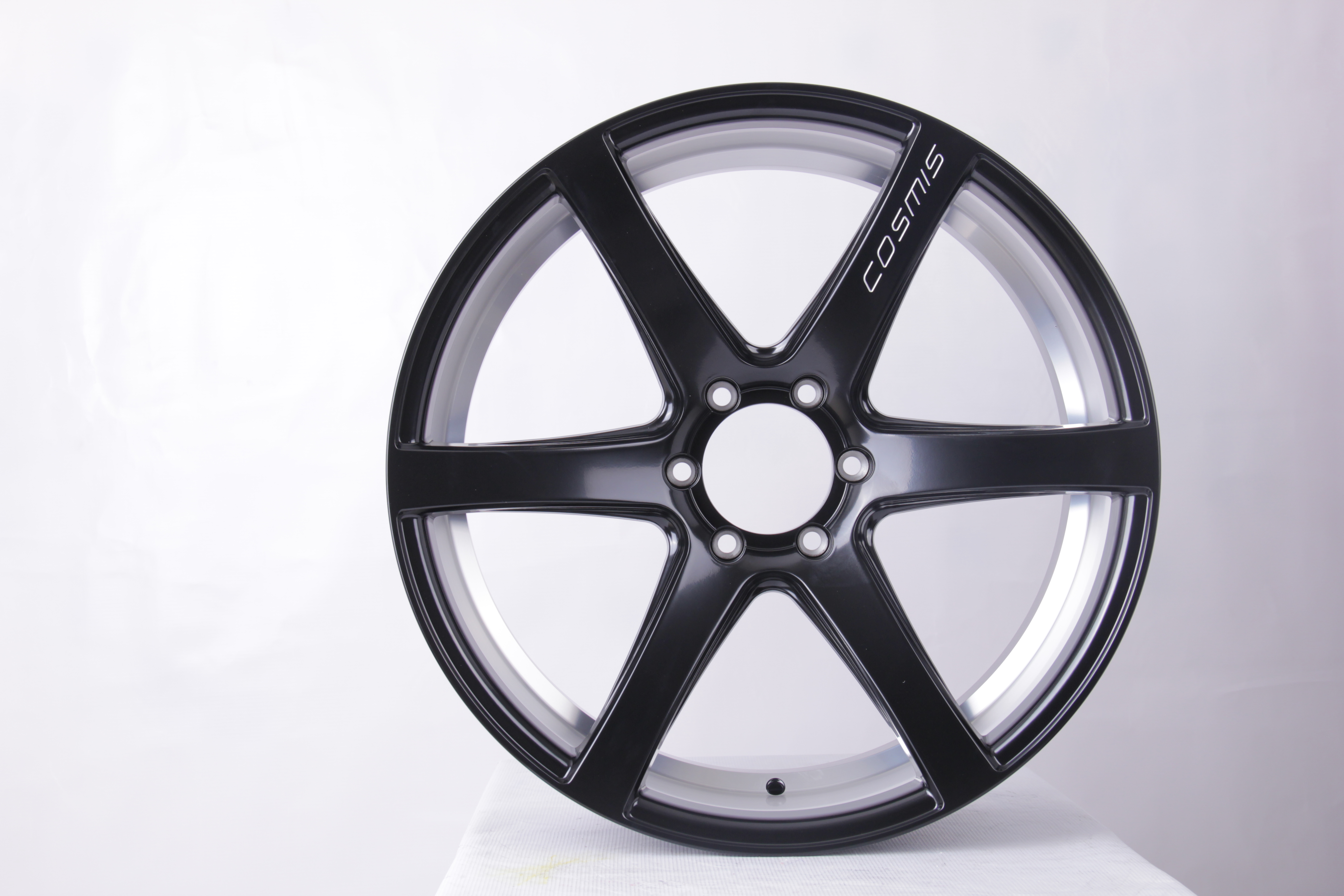 แม็กซ์ BLACKRACE-6F(3717) 20x9.0 6x139.7 ET20 CB.106 BLK-XZ/M3(สีดำด้าน+CNCตัวหนังสือ)
