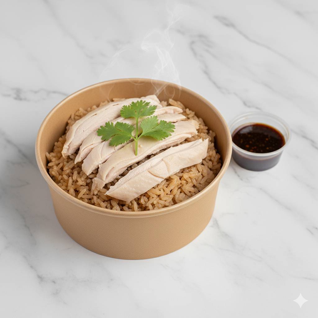 ข้าว+ไก่ต้มติดหนัง+สุตรน้ำจิ้มเด็ด 750 กรัม