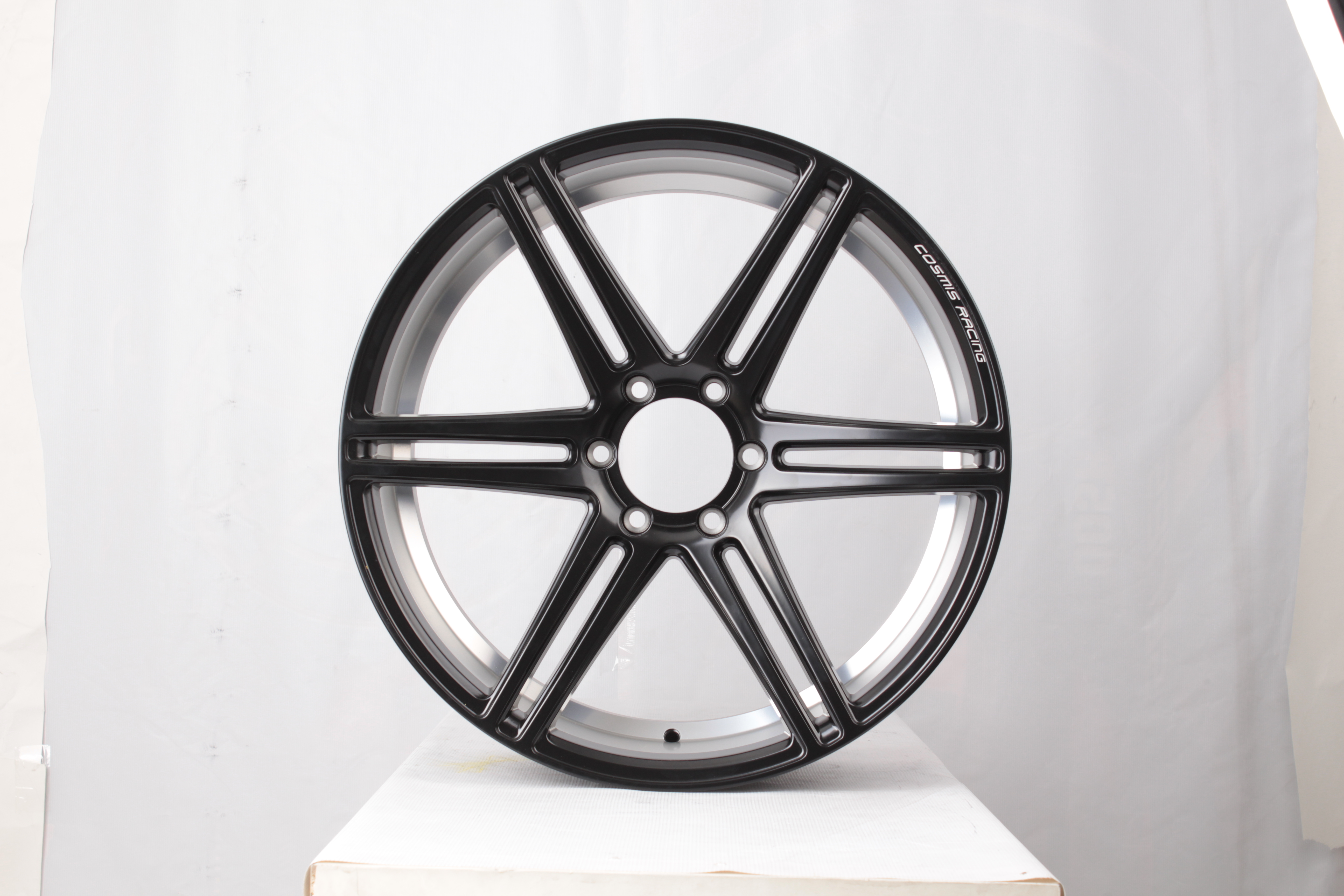 แม็กซ์ BLACKRACE-6D(3198) 20X9.0 6X139.7 ET20 CB.106 BLK-XZ (สีดำCNCตัวหนังสือ)