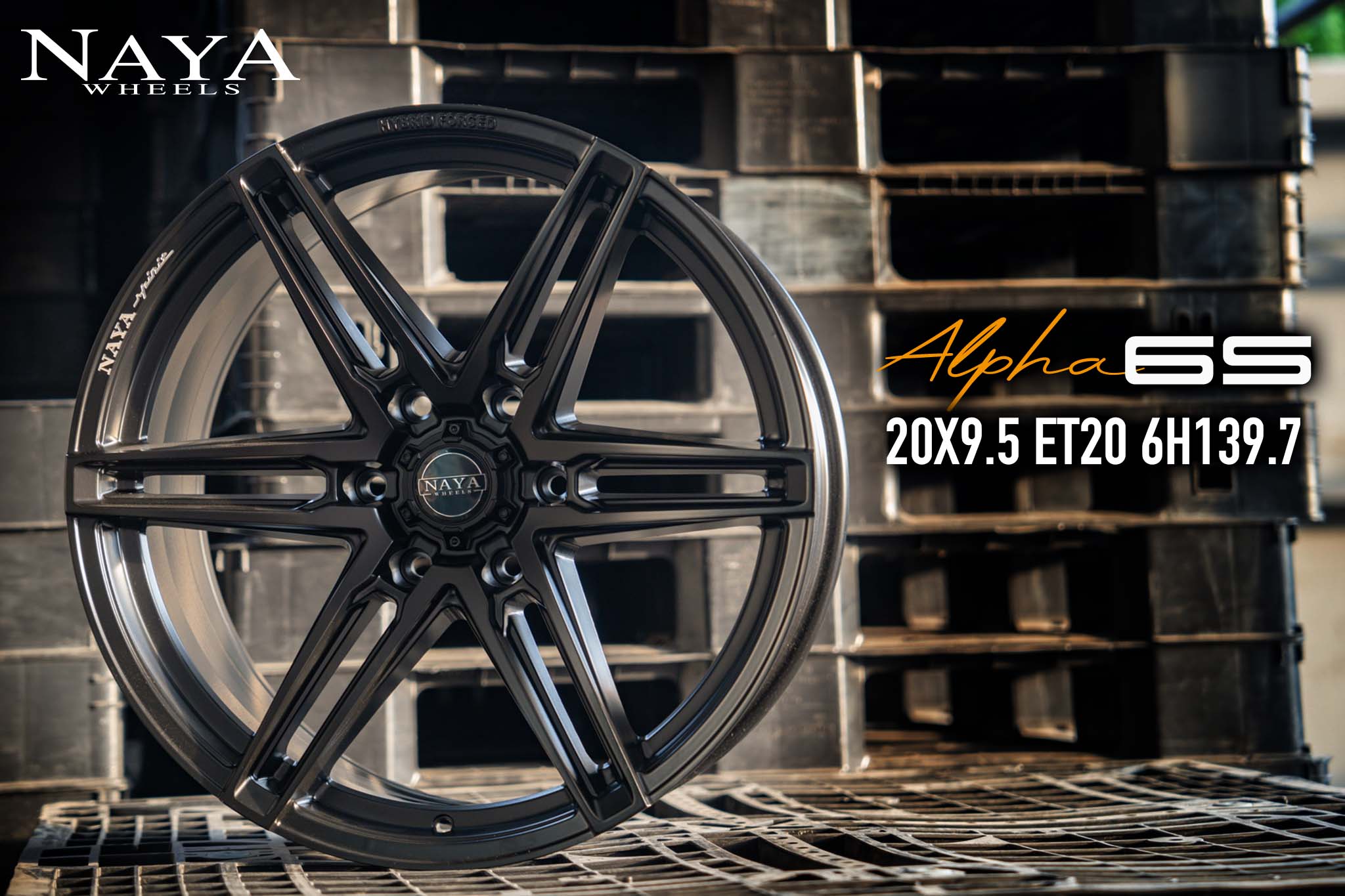 แม็กซ์ ALPHA-6S 20X9.5 6X139.7 ET20 CB.106.1 *MATTBLACK* (สีดำด้านทั้งวง)Custom