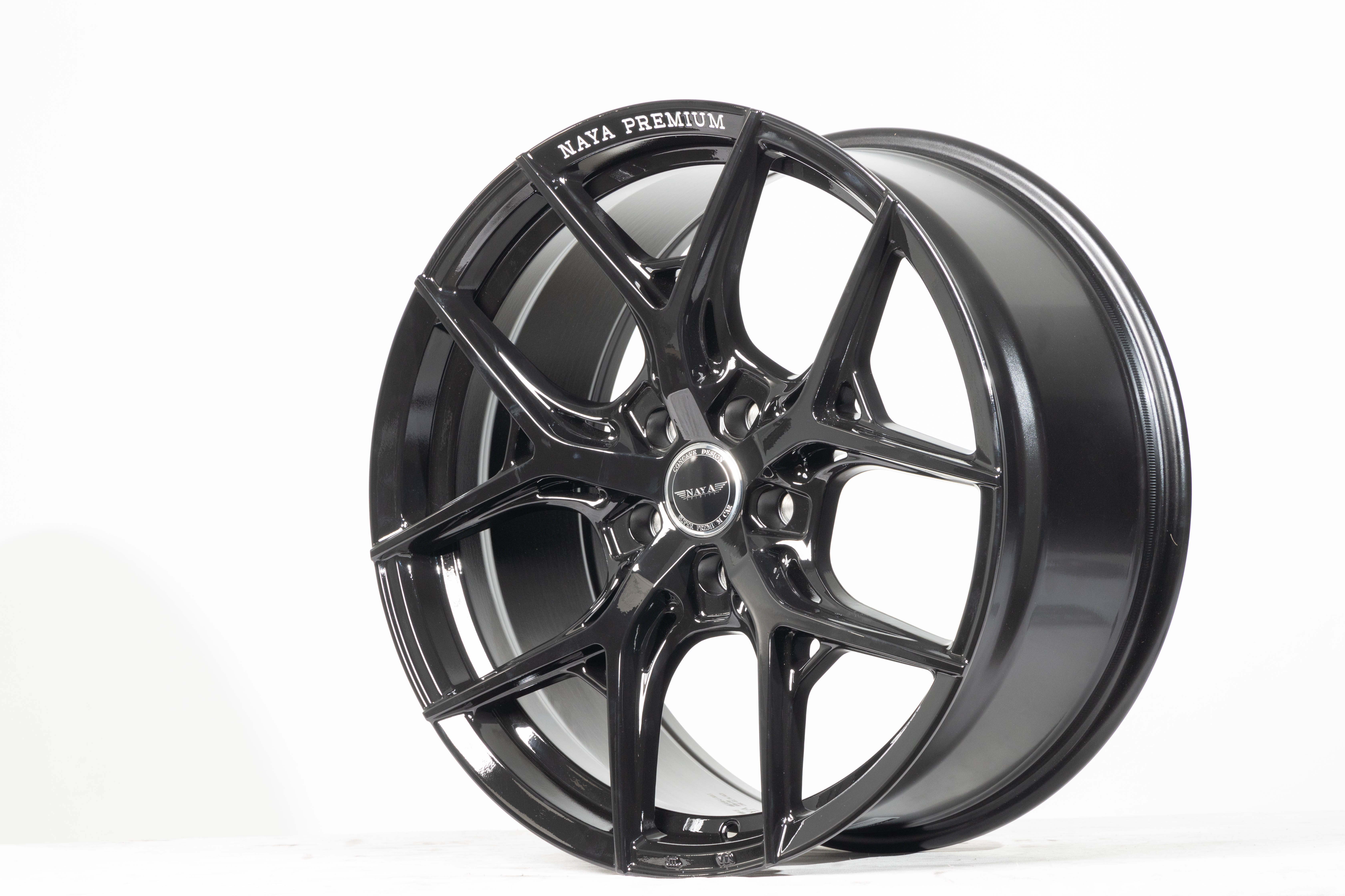 แม็กซ์ ALPHA-6.5(YA9550) 20X9.5 5X120 ET40 CB.72.6 A-BLK-XZ (สีดำทั้งวงCNCตัวหนังสือ)