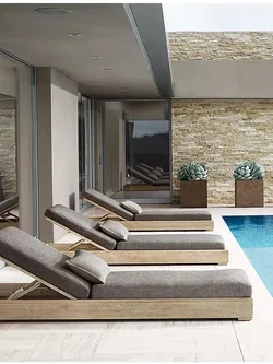 Garden New Swimming Modern Hotel Bed outdoor Wood Pool furniture beach Folding lounge chaise chair