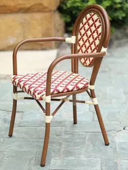 Modern garden furniture dining chair Aluminum frame rattan chair for outdoor use