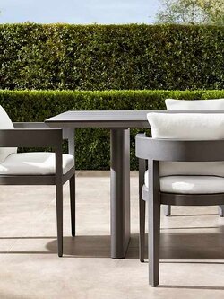 ชุดโต๊ะอาหาร อลูมิเนียม ลายไม้