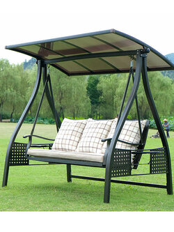 Modern lounge swing chair luxury outdoor swing chair garden patio 3 seater swing