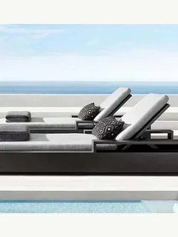 Beach Outdoor Furniture Aluminium Daybeds Outdoor for Hotel Pool Side Sun Loungers