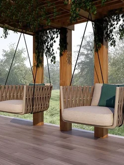 Couture Garden Furniture Rattan Balcony Swing Chair Patio Swings Hanging Chair Outdoor
