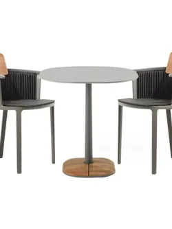 ชุดโต๊ะอาหาร อลูมิเนียม ลายไม้