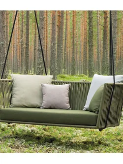 Garden Furniture Balcony Patio Rattan Swing Sofa Chair Rope Aluminum Garden Hanging Chair