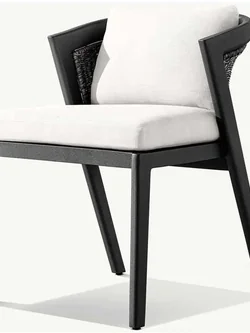 ชุดโต๊ะอาหาร อลูมิเนียม สานเชือก