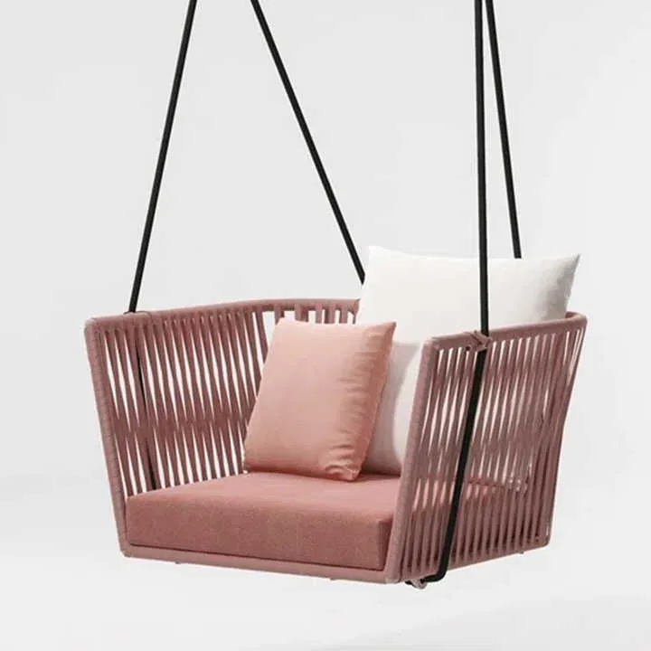Garden Furniture Balcony Patio Rattan Swing Sofa Chair Rope Aluminum Garden Hanging Chair