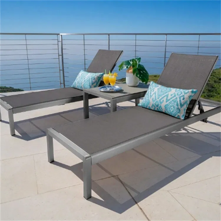 Modern Patio Garden Texliene Chaise Lounge Leisure Chair Set for Outdoor