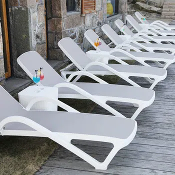 Leisure Outdoor Patio Waterproof Plastic Pool Sun Loungers Chairs