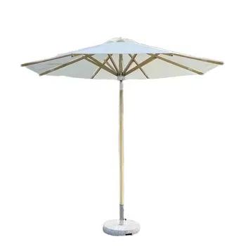 Patio Polyester Umbrella Cafe Garden Umbrella Hand Cranked Sunshade Parasol