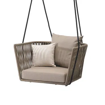 Garden Furniture Balcony Patio Rattan Swing Sofa Chair Rope Aluminum Garden Hanging Chair