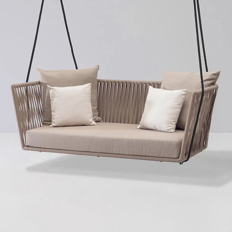 Garden Furniture Balcony Patio Rattan Swing Sofa Chair Rope Aluminum Garden Hanging Chair